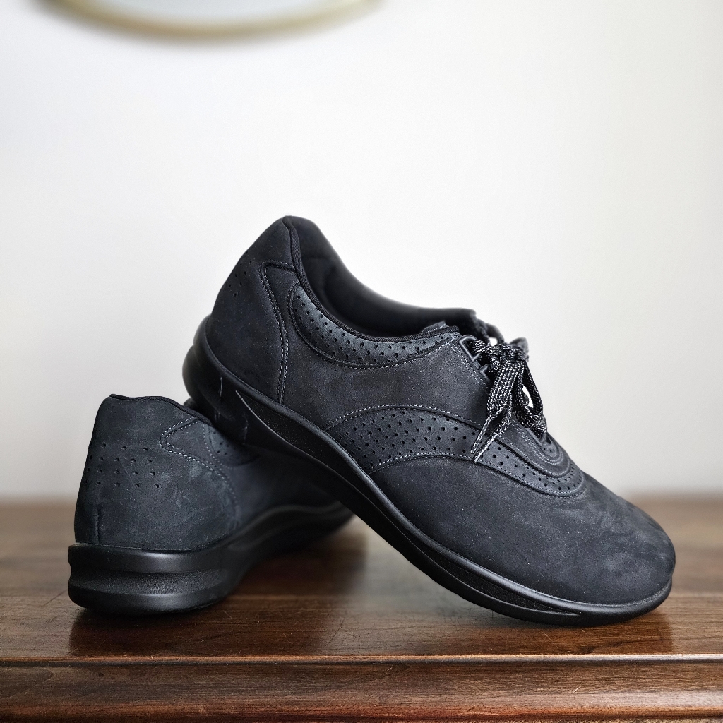 Sas Walk Easy Indigo Blueberry Leather Lace Up Comfort Walking Shoes 10.5w